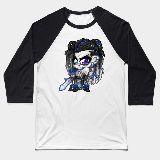 Yasha Chibi Baseball T-Shirt by pbarbalios